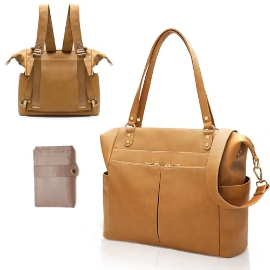 MOMINSIDE Diaper Bag Tote Leather Diaper Bag Backpack with 14 Pockets for Mom Dad Convertible Baby Bag for Boys Girls Baby Regi
MOMINSIDE Diaper Bag Tote Leather Diaper Bag Backpack with 14 Pockets for Mom Dad Convertible Baby Bag for Boys Girls Baby Regi
