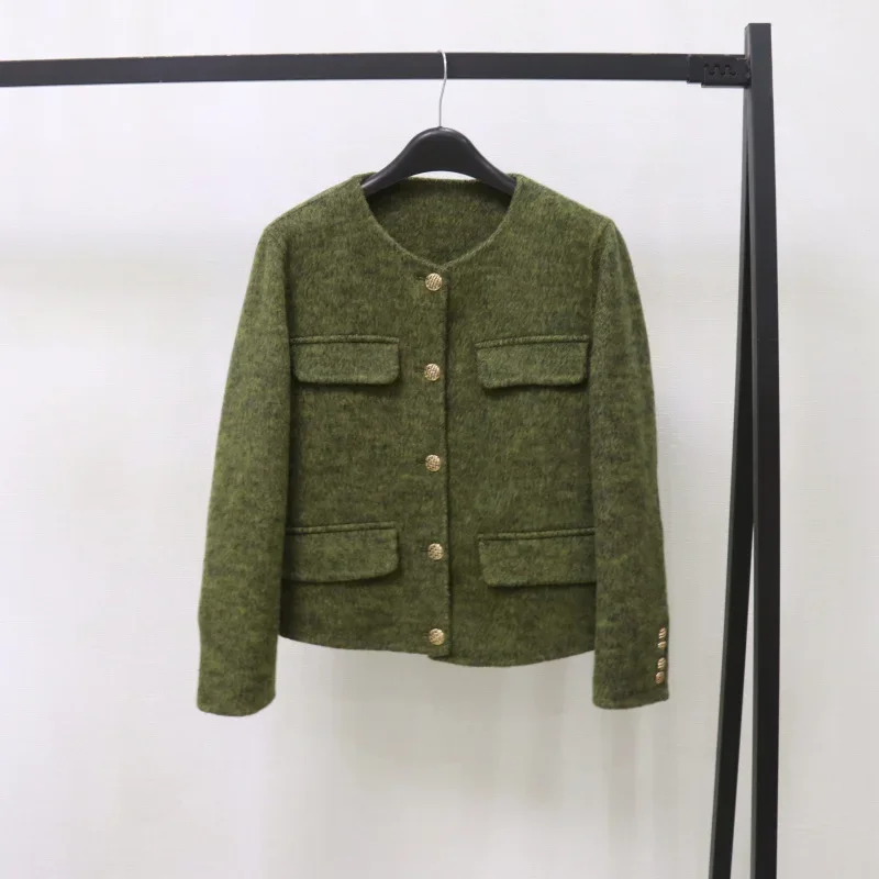 Women Woolen Jacket Coat Autumn Winter Korean Fashion Single Breasted Short Wool Crop Coat Women's Clothing Casual Outwear Tops
Women Woolen Jacket Coat Autumn Winter Korean Fashion Single Breasted Short Wool Crop Coat Women's Clothing Casual Outwear Tops