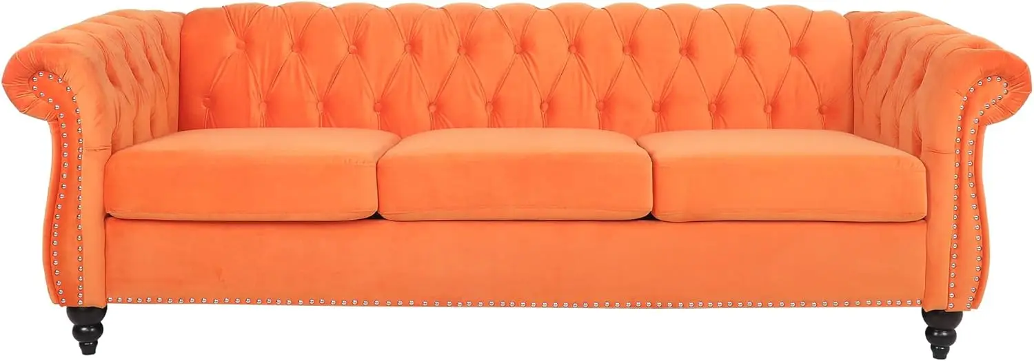 Large Sofa, Velvet Sofa Three-seat Sofa Classic Tufted Chesterfield Settee Sofa Modern 3 Seater Couch Furniture Tufted Back
Large Sofa, Velvet Sofa Three-seat Sofa Classic Tufted Chesterfield Settee Sofa Modern 3 Seater Couch Furniture Tufted Back