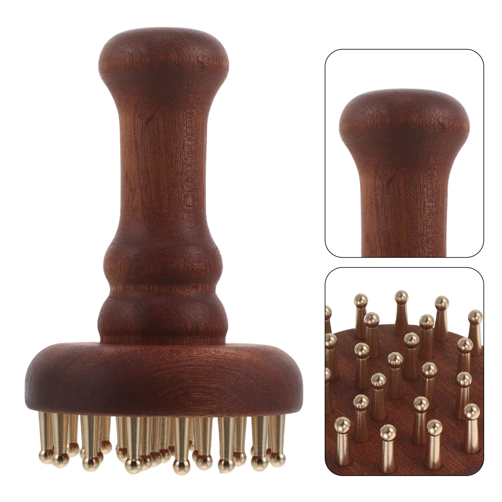 Brass Meridian Massage Brush with 29 Teeth for Deep Scalp Body Stimulation Gua Sha Comb Ergonomic Handle Muscle Tension Relief
Brass Meridian Massage Brush with 29 Teeth for Deep Scalp Body Stimulation Gua Sha Comb Ergonomic Handle Muscle Tension Relief