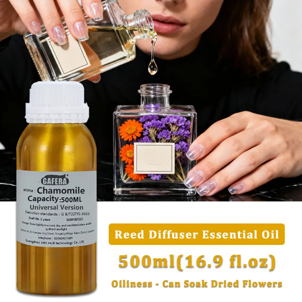 GAFERA 500ml(16.9 fl.oz) Chamomile/Rose Essential Oils - Diffuser Replenish Aroma Oil For Reed Diffuser & Flameless Aromatherapy
GAFERA 500ml(16.9 fl.oz) Chamomile/Rose Essential Oils - Diffuser Replenish Aroma Oil For Reed Diffuser & Flameless Aromatherapy