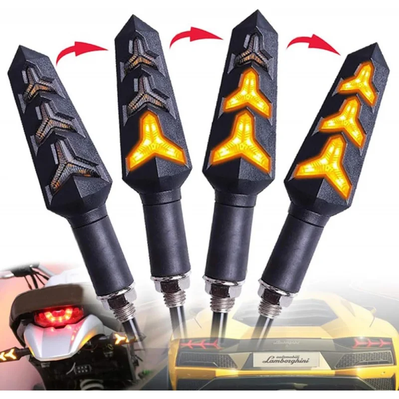 2 Pack Motorcycle Indicators Flowing Turn Signal Lights Y Shape LED Bulbs For Motorbike Scooter Off Road DC 12V
2 Pack Motorcycle Indicators Flowing Turn Signal Lights Y Shape LED Bulbs For Motorbike Scooter Off Road DC 12V
