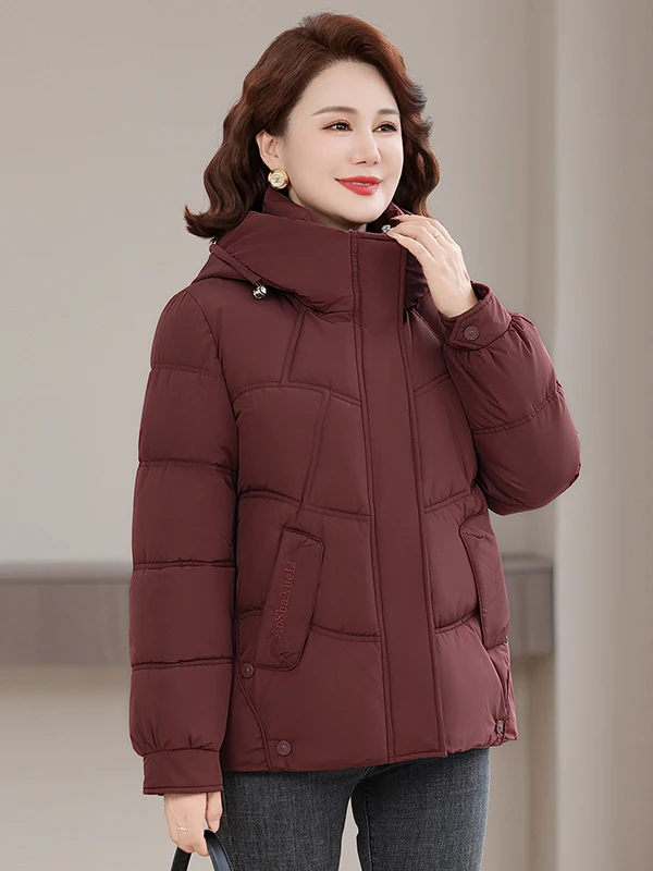 Зимняя куртка-пуховик Mom Sle 2025: Новинка, утепленная хлопковая одежда для женщин среднего возраста с капюшоном
Зимняя куртка-пуховик Mom Sle 2025: Новинка, утепленная хлопковая одежда для женщин среднего возраста с капюшоном