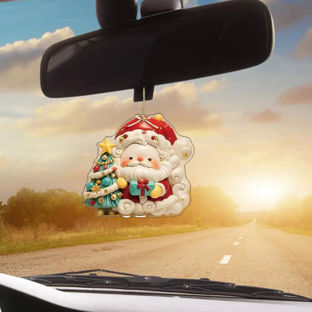 Christmas Car Hanger Festive Car Decoration Festive Christmas Car Charm Acrylic Keychain Set with Santa for Home Tree 
Christmas Car Hanger Festive Car Decoration Festive Christmas Car Charm Acrylic Keychain Set with Santa for Home Tree