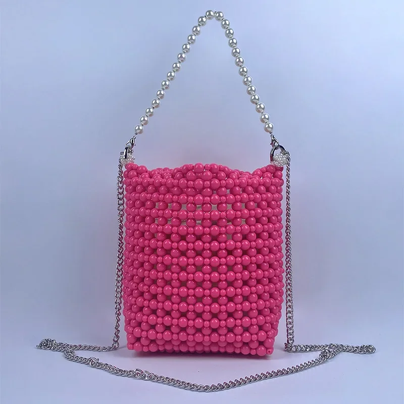 Customized New Women's Bucket Bag High Quality Beaded Knitted Pearl Handheld Chain Crossbody Bags for Woman Fashion Handbag
Customized New Women's Bucket Bag High Quality Beaded Knitted Pearl Handheld Chain Crossbody Bags for Woman Fashion Handbag