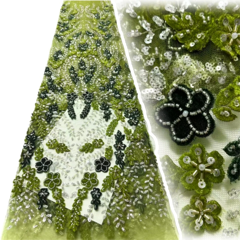 2025 Роскошная африканская кружевная ткань, 5 ярдов, бархатное кружево, тюль с бисером, кружевная ткань, вышитая нигерийская ткань для свадебного платья CC1673
2025 Роскошная африканская кружевная ткань, 5 ярдов, бархатное кружево, тюль с бисером, кружевная ткань, вышитая нигерийская ткань для свадебного платья CC1673