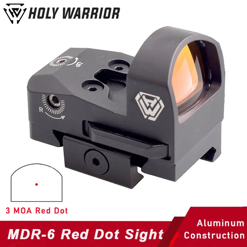Holy Warrior MDR-6 Red Dot Sight Тактический легкий компактный пистолет-коллиматорный рефлекторный прицел Охотничий прицел 3-муА сетка
Holy Warrior MDR-6 Red Dot Sight Тактический легкий компактный пистолет-коллиматорный рефлекторный прицел Охотничий прицел 3-муА сетка
