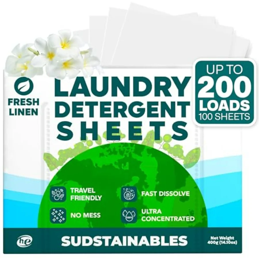 Laundry Detergent Sheets s Dissolvable Laundry Sheet for Washing Machines, Compact Alternative to Liquid and Powder Detergent,
Laundry Detergent Sheets s Dissolvable Laundry Sheet for Washing Machines, Compact Alternative to Liquid and Powder Detergent,