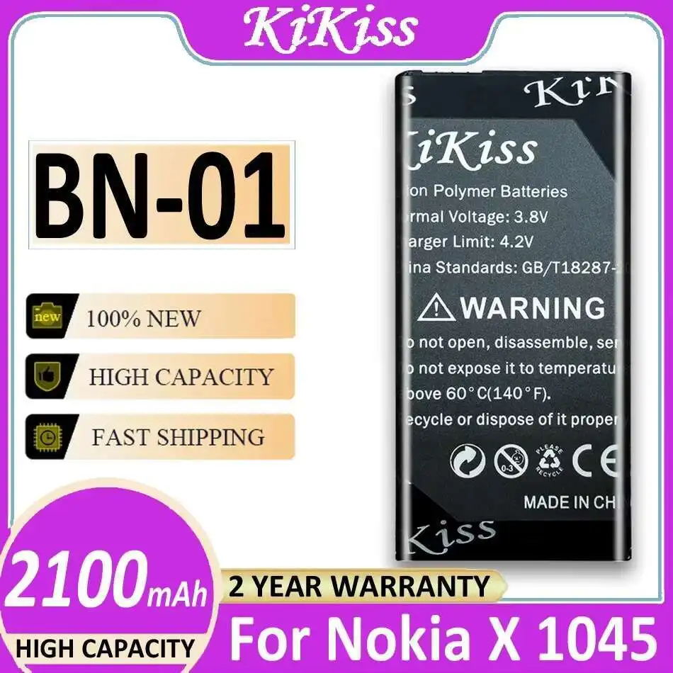 For Nokia X 1045 RM-980 Normandy X2 X+ Plus 1013 X2DS BN 01 2100mAh Mobile Phone Battery BN-01 Stable
For Nokia X 1045 RM-980 Normandy X2 X+ Plus 1013 X2DS BN 01 2100mAh Mobile Phone Battery BN-01 Stable
