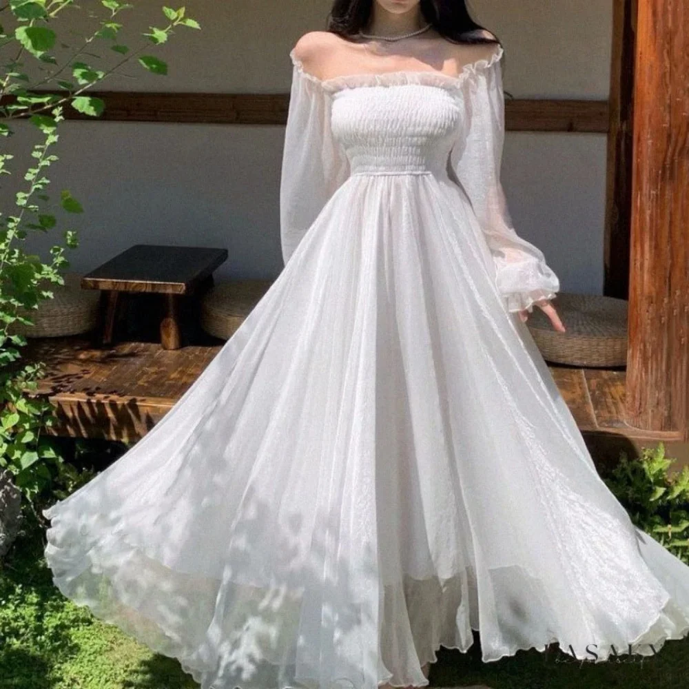 Customized Elegant A Line Prom Dresses Simple Strapless Long Sleeve Party Gowns Off Shoulder Evening Dress New Vestido De Novia
Customized Elegant A Line Prom Dresses Simple Strapless Long Sleeve Party Gowns Off Shoulder Evening Dress New Vestido De Novia
