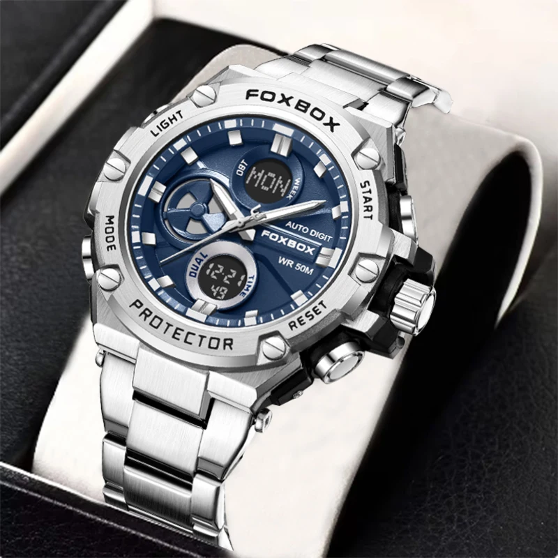LIGE Luxury Men's Watch Fashion LED Dual Display Men Watches Waterproof Luminous Calendar Stainless Steel Quartz Wristwatch Man
LIGE Luxury Men's Watch Fashion LED Dual Display Men Watches Waterproof Luminous Calendar Stainless Steel Quartz Wristwatch Man