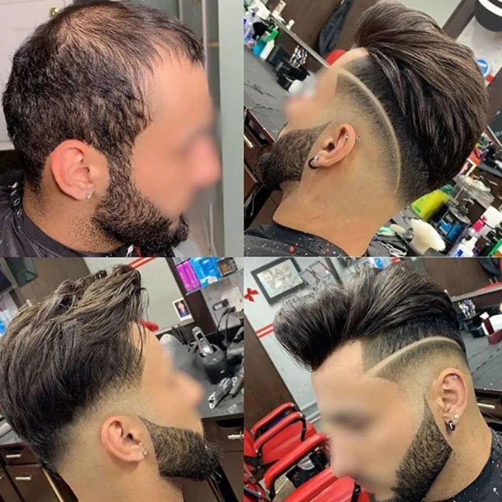Full Machine Made Human Hair Men's Toupee Durable Injection Full PU Straight Male Replacement Systems Prosthesis Pieces
Full Machine Made Human Hair Men's Toupee Durable Injection Full PU Straight Male Replacement Systems Prosthesis Pieces