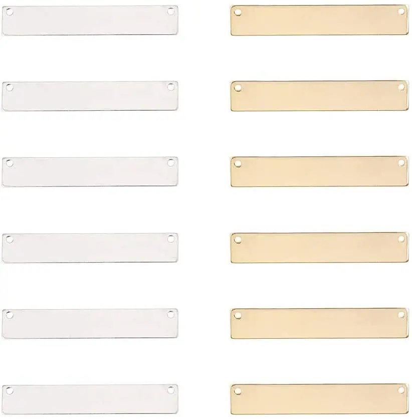 1box Brass Pendants Rectangle Mixed color 6x35x0.8mm Hole: 1mm 10pcs/color 20pcs/box
1box Brass Pendants Rectangle Mixed color 6x35x0.8mm Hole: 1mm 10pcs/color 20pcs/box