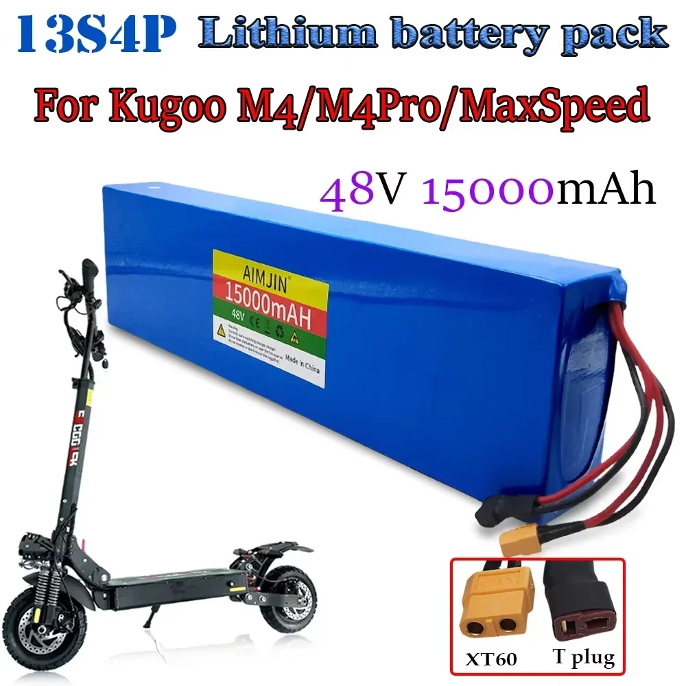 For Kugoo M4/M4Pro/ M5/M5Pro/MaxSpeed 15000mAh Electric Scooter Battery 13S4P 48V 18650 Battery Pack built-in BMS
For Kugoo M4/M4Pro/ M5/M5Pro/MaxSpeed 15000mAh Electric Scooter Battery 13S4P 48V 18650 Battery Pack built-in BMS