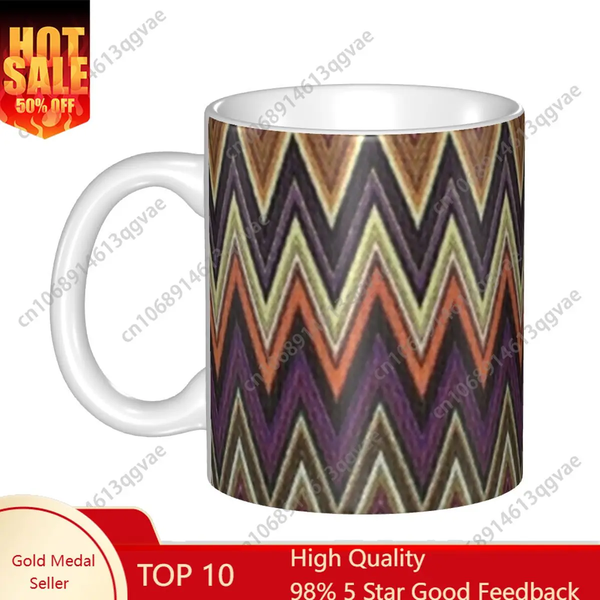 DIY Zigzag Continuous Design Ceramic Mug Customized Geometric Camouflage Coffee Cups Creative Present
DIY Zigzag Continuous Design Ceramic Mug Customized Geometric Camouflage Coffee Cups Creative Present