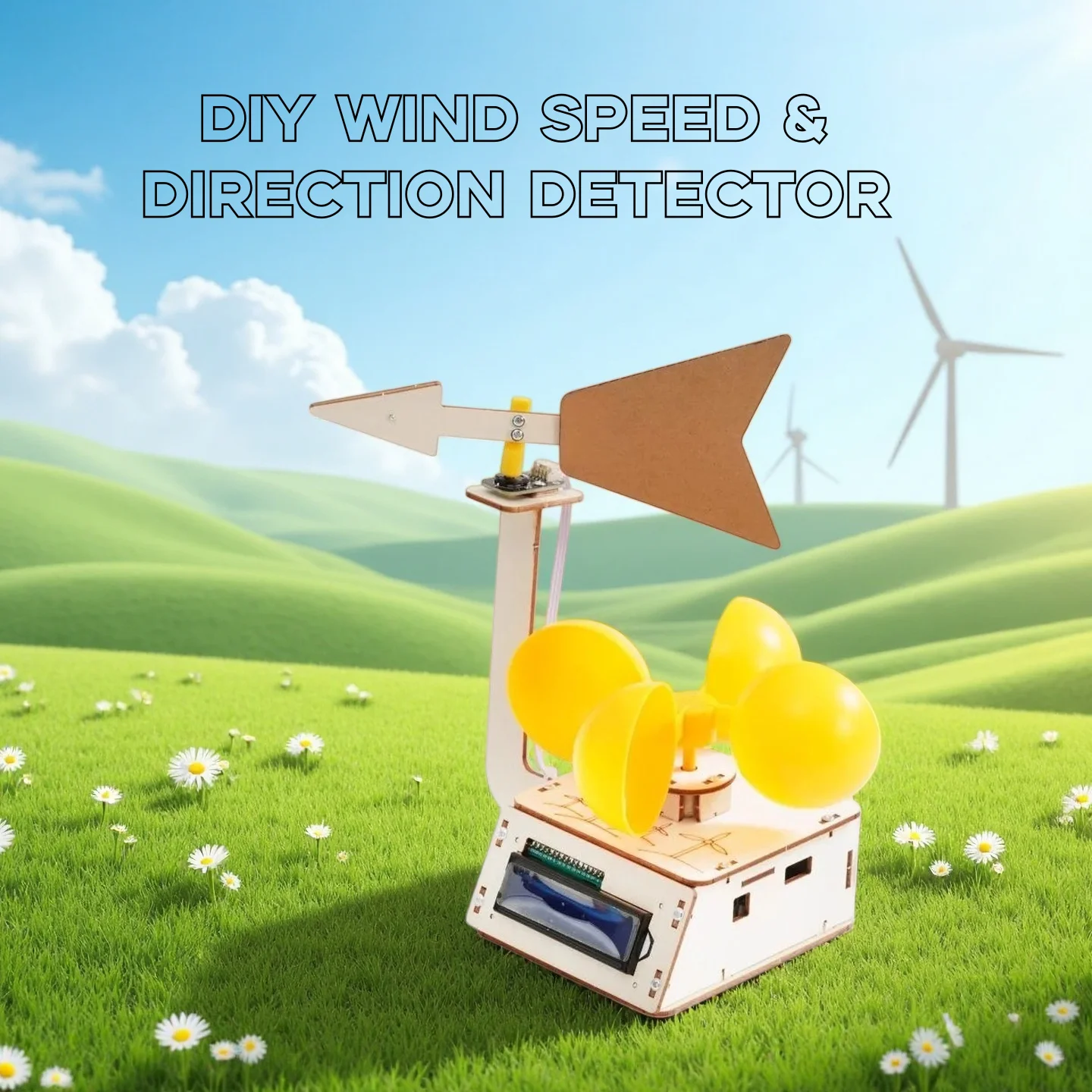 DIY Wind Speed & Direction Detector Programmable Speedometer Physics Science Experiment Kit Educational Tech Toy for Students
DIY Wind Speed & Direction Detector Programmable Speedometer Physics Science Experiment Kit Educational Tech Toy for Students