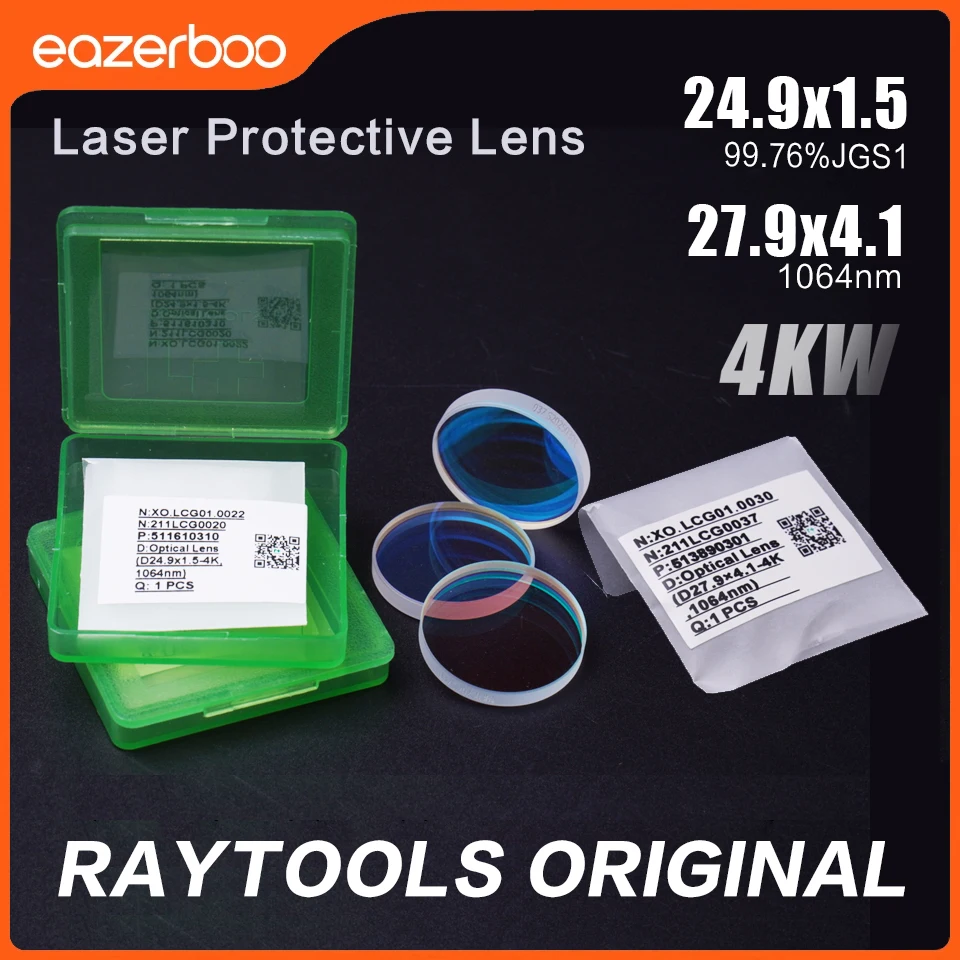 Raytools Laser Protection Lens 27.9x4.1 24.9x1.5 30x5 30x7 10kw 20kw 30kw Laser Protective Glass Lens Fiber Laser Cutting Lens
Raytools Laser Protection Lens 27.9x4.1 24.9x1.5 30x5 30x7 10kw 20kw 30kw Laser Protective Glass Lens Fiber Laser Cutting Lens