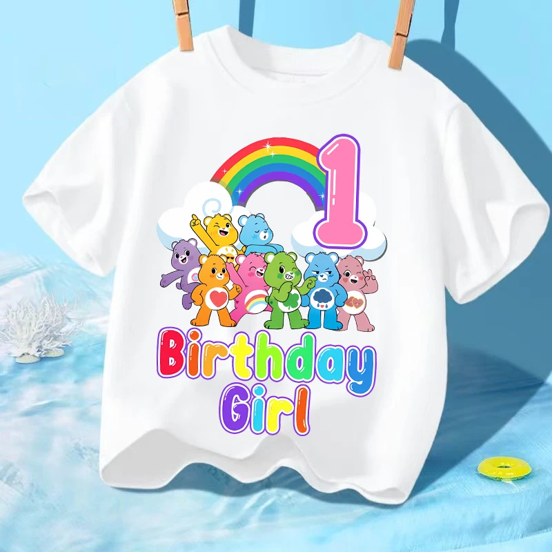 Care Bears Children 1-9 Birthday T-shirt Summer Short Sleeves Boy Girl Kawaii Anime Figures Tee Trendy Cotton Home Clothing Top
Care Bears Children 1-9 Birthday T-shirt Summer Short Sleeves Boy Girl Kawaii Anime Figures Tee Trendy Cotton Home Clothing Top