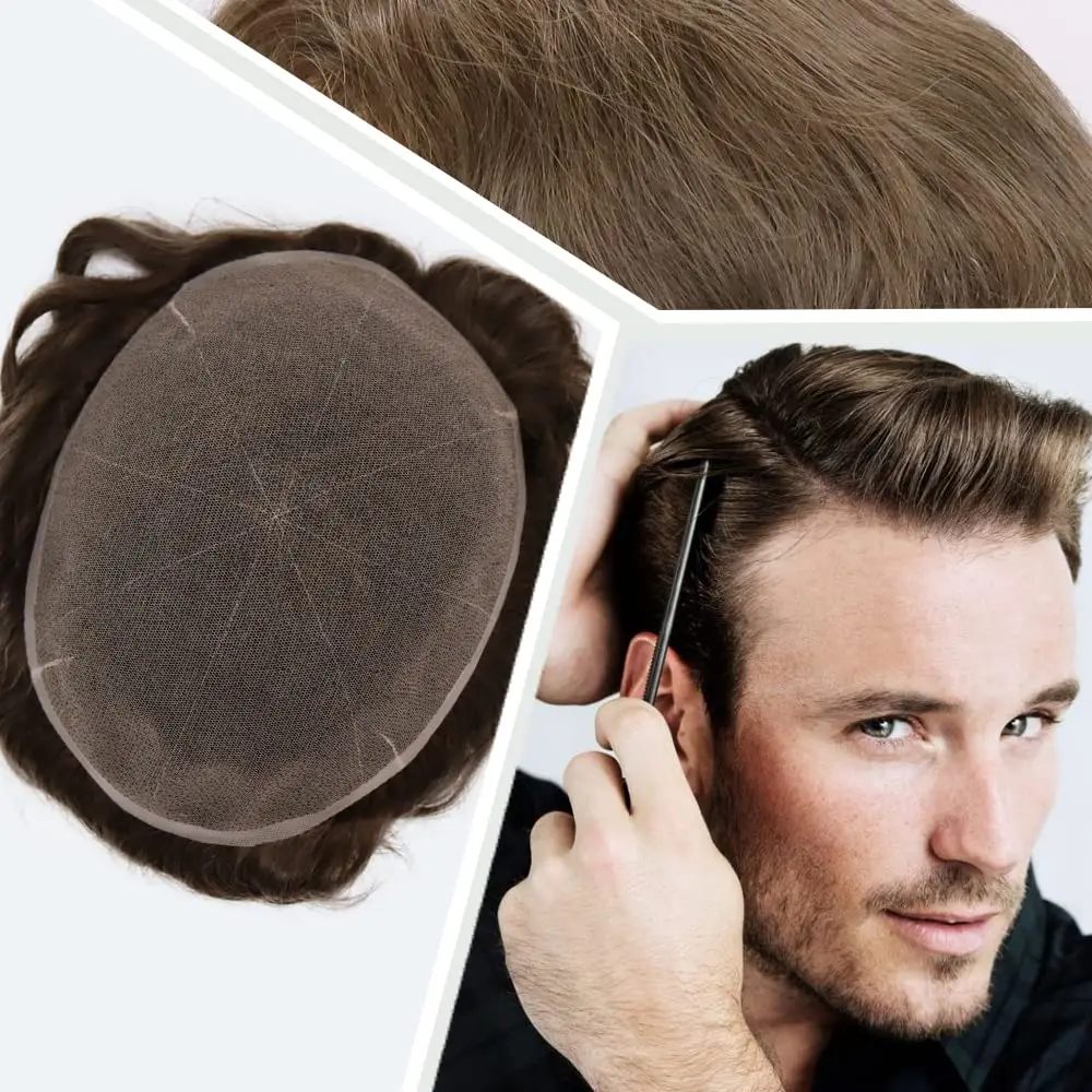 Men Toupee Full Lace Base Human Hair Systems Unit Men's Wig Breathable Male Capillary Prothesis Natural Wig For Men
Men Toupee Full Lace Base Human Hair Systems Unit Men's Wig Breathable Male Capillary Prothesis Natural Wig For Men