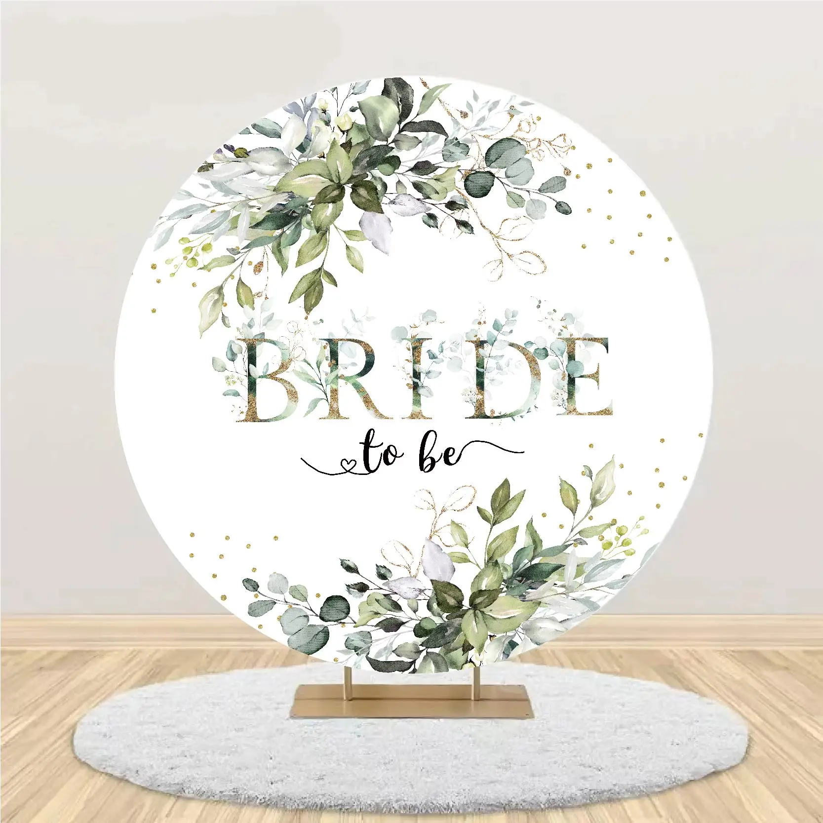 bride to be wedding Round Circle Backdrop Covers White orchid with green leaves design for wedding invitation Photocall Decor
bride to be wedding Round Circle Backdrop Covers White orchid with green leaves design for wedding invitation Photocall Decor