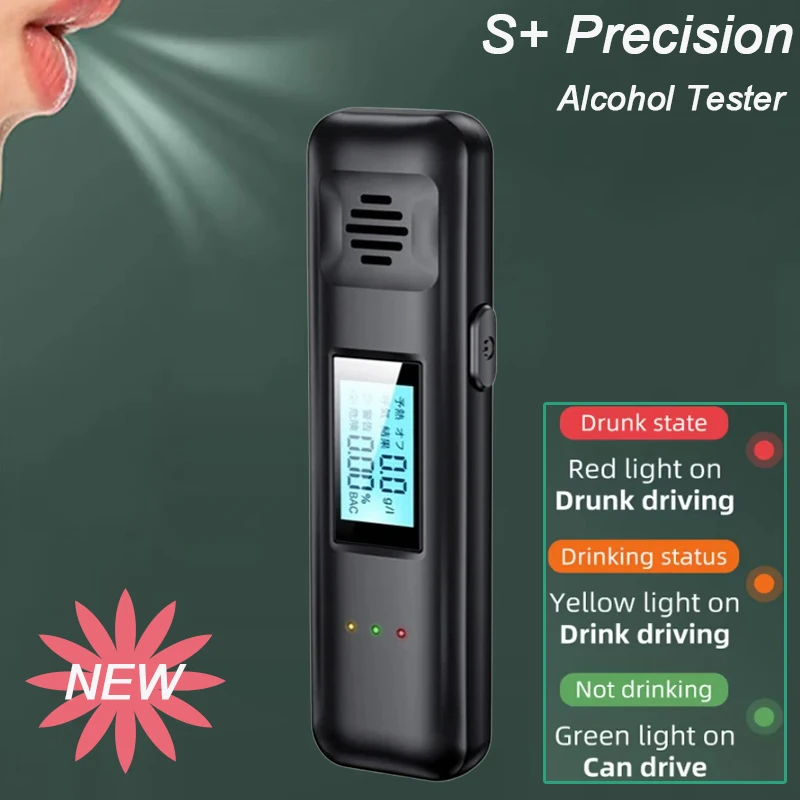 Professional Breathalyzer Portable Alcohol tester with LCD Digital Display Rechargeable Non-Contact Breathalyzer Test Tools
Professional Breathalyzer Portable Alcohol tester with LCD Digital Display Rechargeable Non-Contact Breathalyzer Test Tools