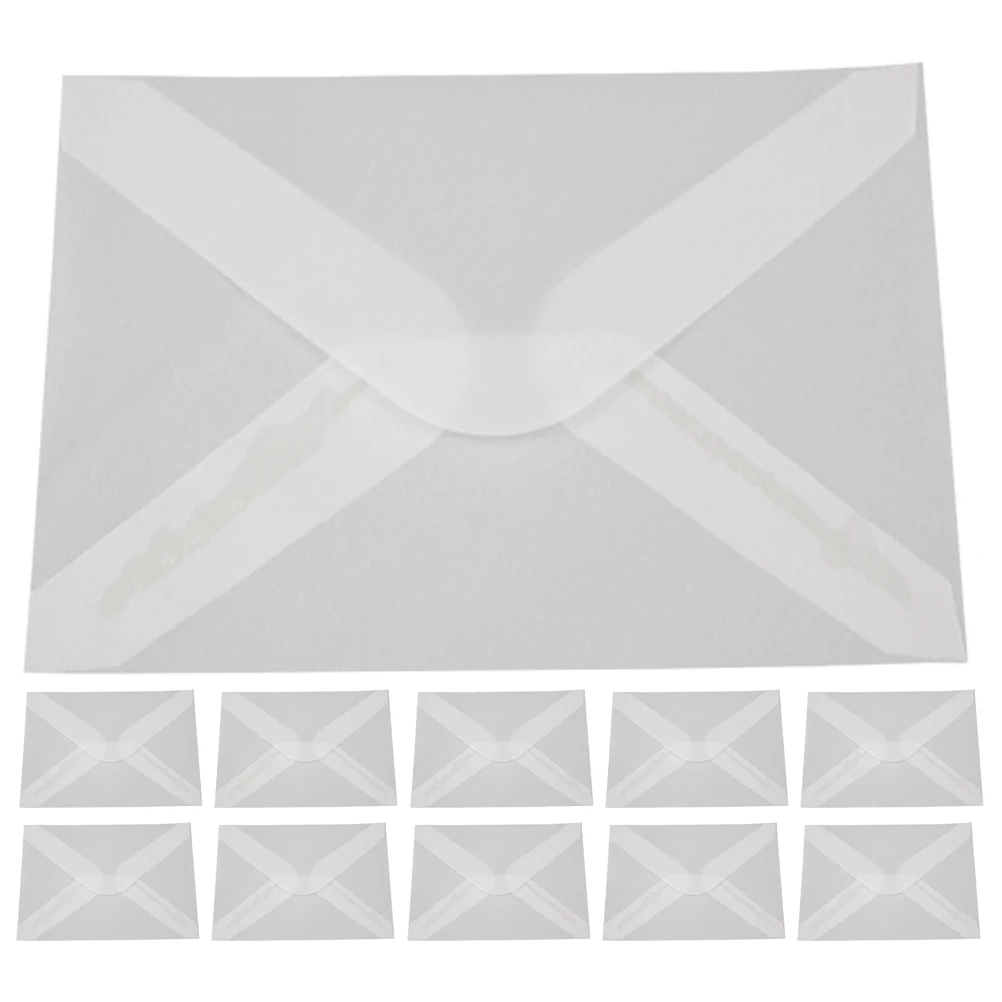 50pcs Sulfuric Acid Paper Envelopes 125x185mm Transparent Diamond Shaped for Cards Invitations Greeting Letters Office Students
50pcs Sulfuric Acid Paper Envelopes 125x185mm Transparent Diamond Shaped for Cards Invitations Greeting Letters Office Students