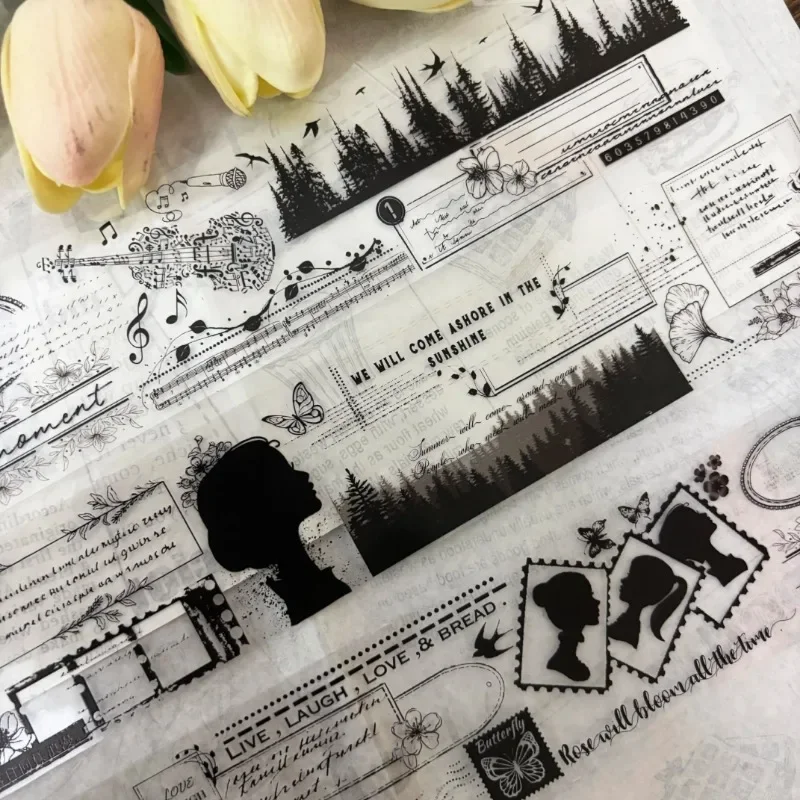 Vintage Time Silhouette PET Washi Tapes Craft Supplies DIY Scrapbooking Card Making Decorative Plan Sticker
Vintage Time Silhouette PET Washi Tapes Craft Supplies DIY Scrapbooking Card Making Decorative Plan Sticker