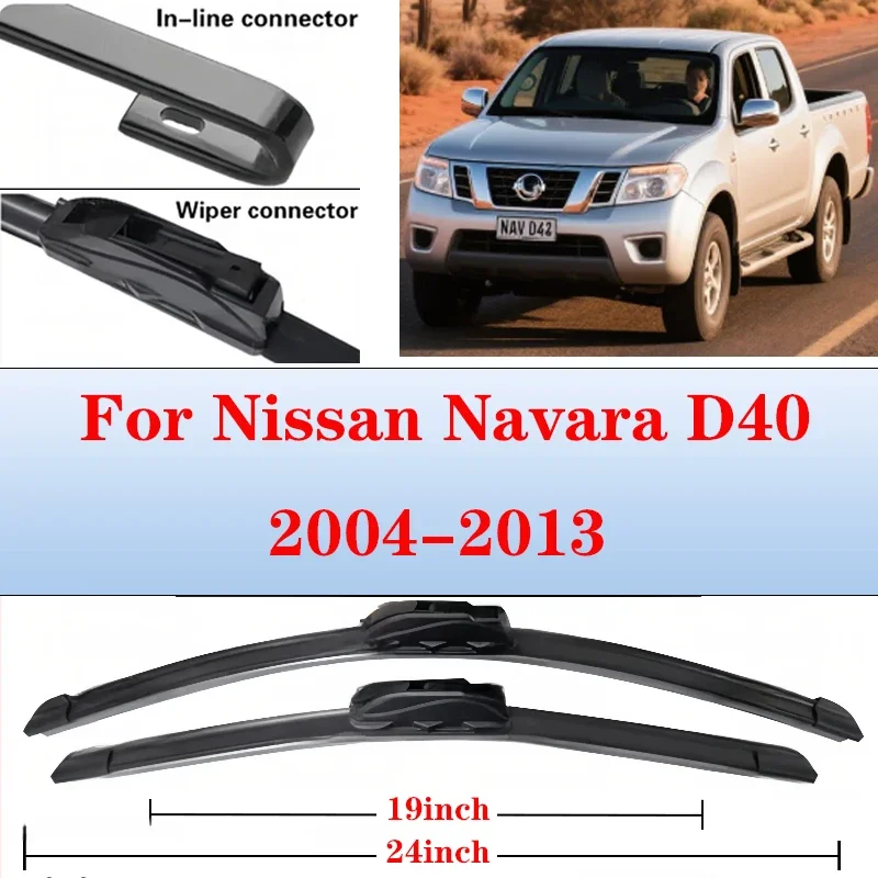 For Nissan Navara D40 2004-2013 Wiper U-type Soft Rubber Boneless Wiper HD Quiet Durable Automotive Wiper 24"+19"
For Nissan Navara D40 2004-2013 Wiper U-type Soft Rubber Boneless Wiper HD Quiet Durable Automotive Wiper 24"+19"