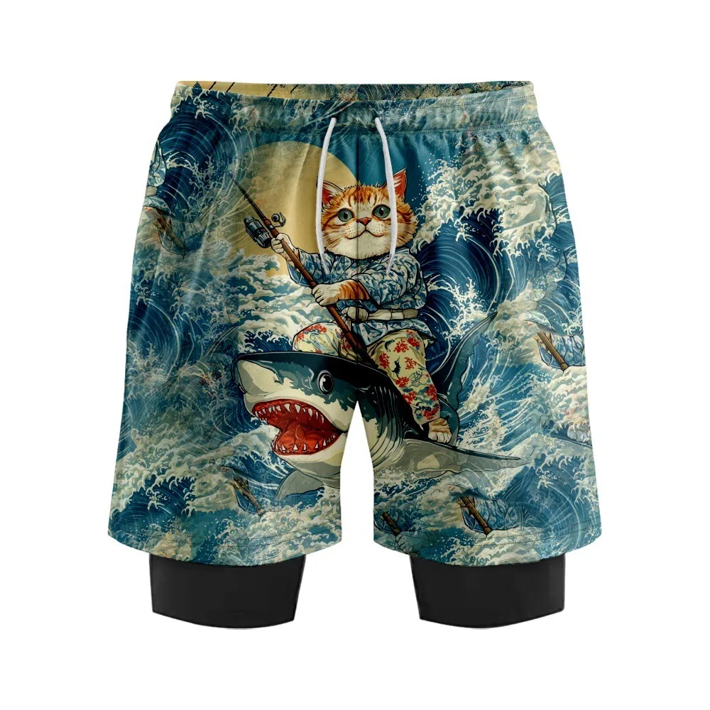 Men Board Tight Shorts Quick Dry Cat Shark Surfing Great Wave Printed Party Trunks Summer Gym To Beach Lightweight Swimwear
Men Board Tight Shorts Quick Dry Cat Shark Surfing Great Wave Printed Party Trunks Summer Gym To Beach Lightweight Swimwear