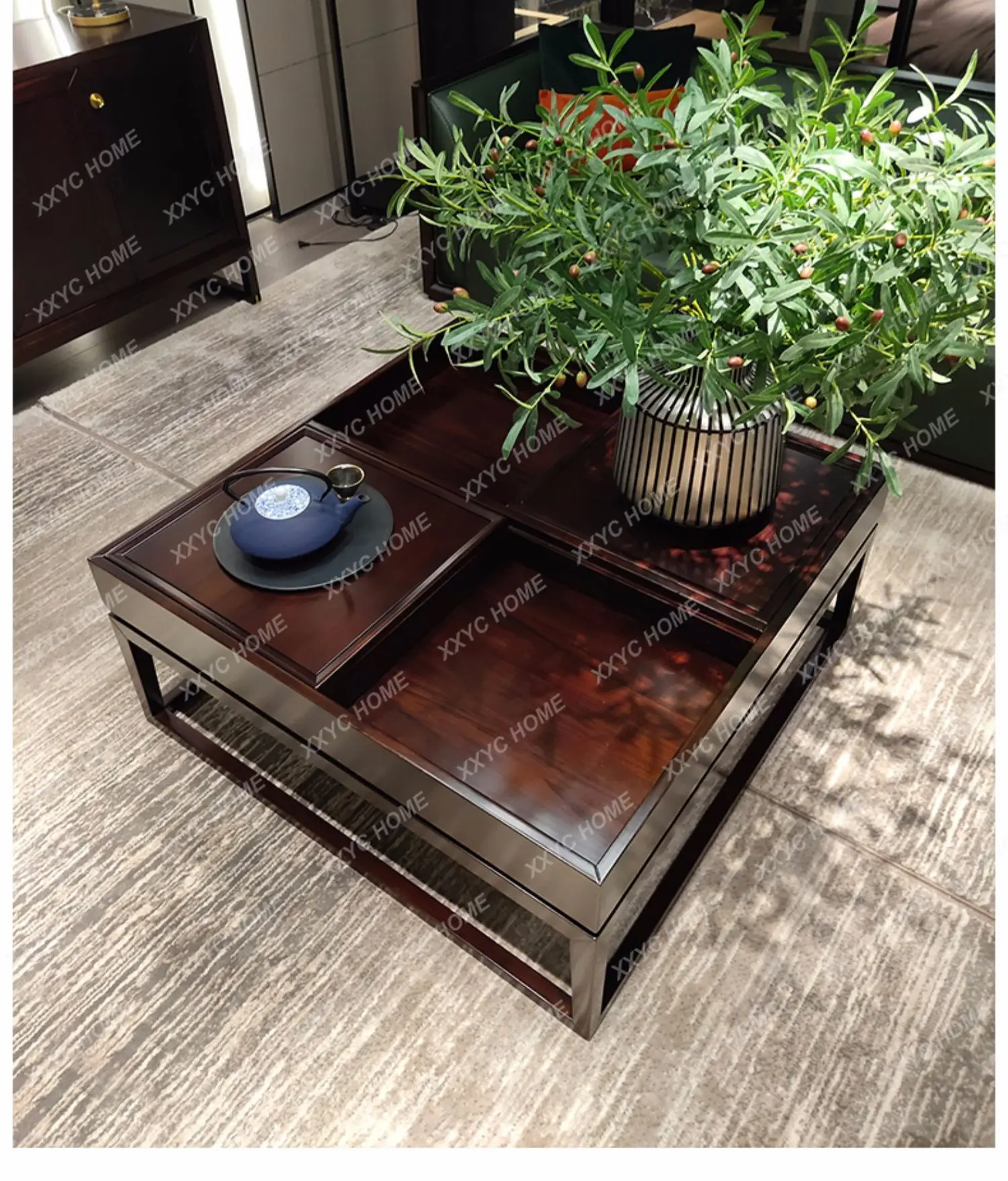 Simple new Chinese ebony square coffee table corner table modern Chinese light luxury solid wood
Simple new Chinese ebony square coffee table corner table modern Chinese light luxury solid wood