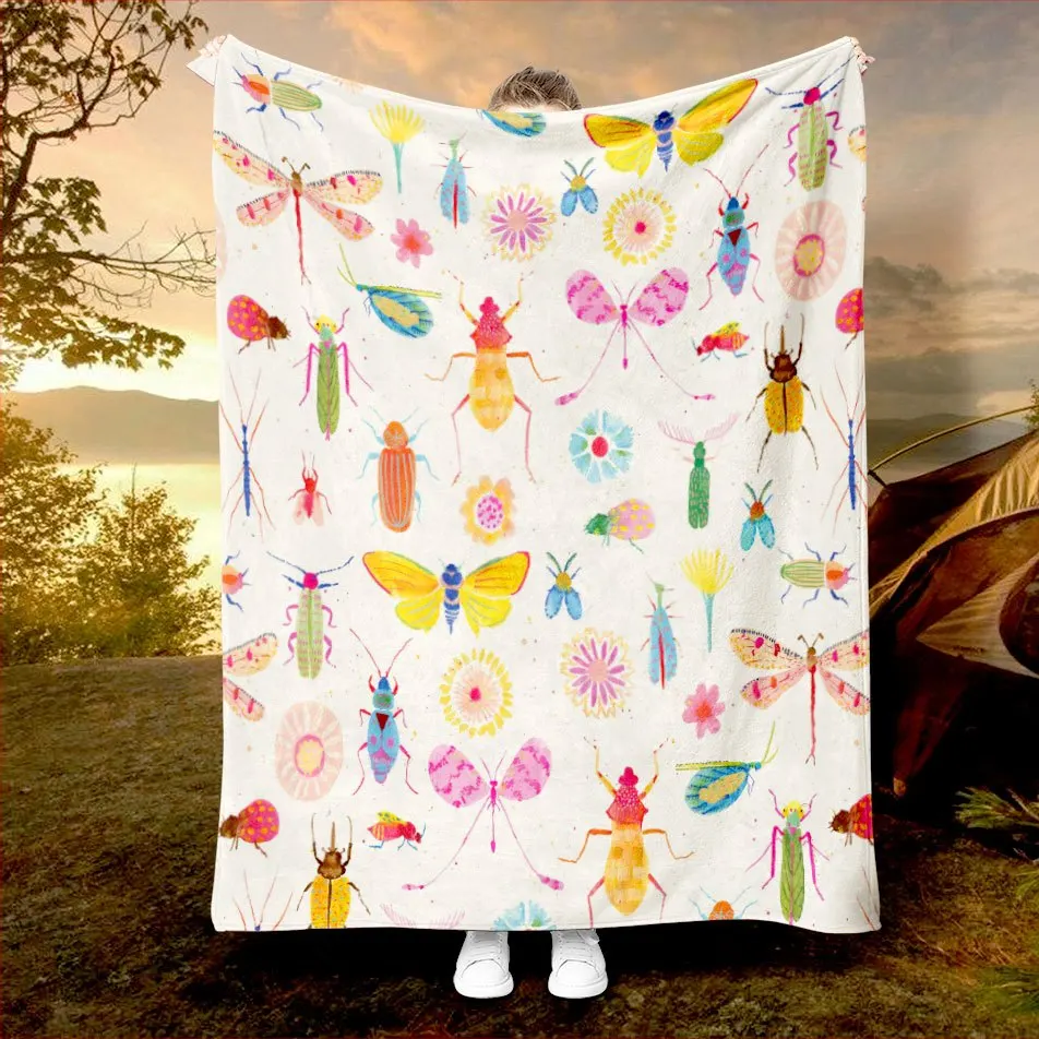 Botanical Insect Garden Blanket Reversible Flannel Throw for Nature Lovers AllSeason Comfort Wildlife Wonder Gift
Botanical Insect Garden Blanket Reversible Flannel Throw for Nature Lovers AllSeason Comfort Wildlife Wonder Gift