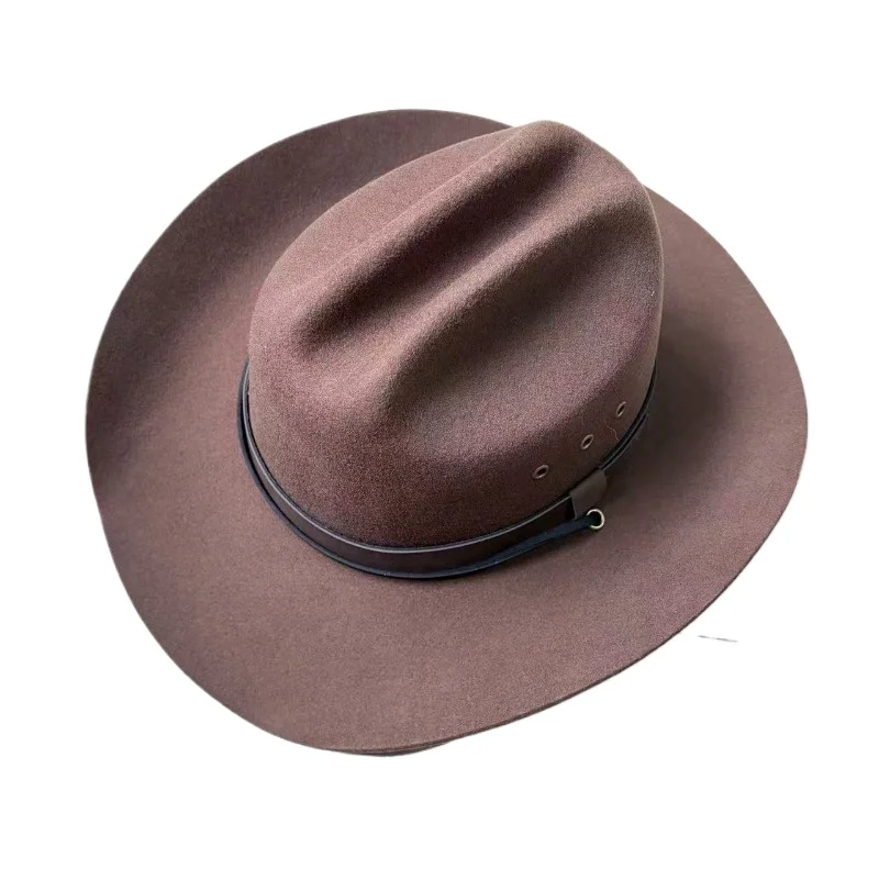 Western Cowboy Hat Hard Wool Felt Wide Brim Fedora Vintage American Style Outdoor Camping Horseback Riding Men Women Unisex
Western Cowboy Hat Hard Wool Felt Wide Brim Fedora Vintage American Style Outdoor Camping Horseback Riding Men Women Unisex