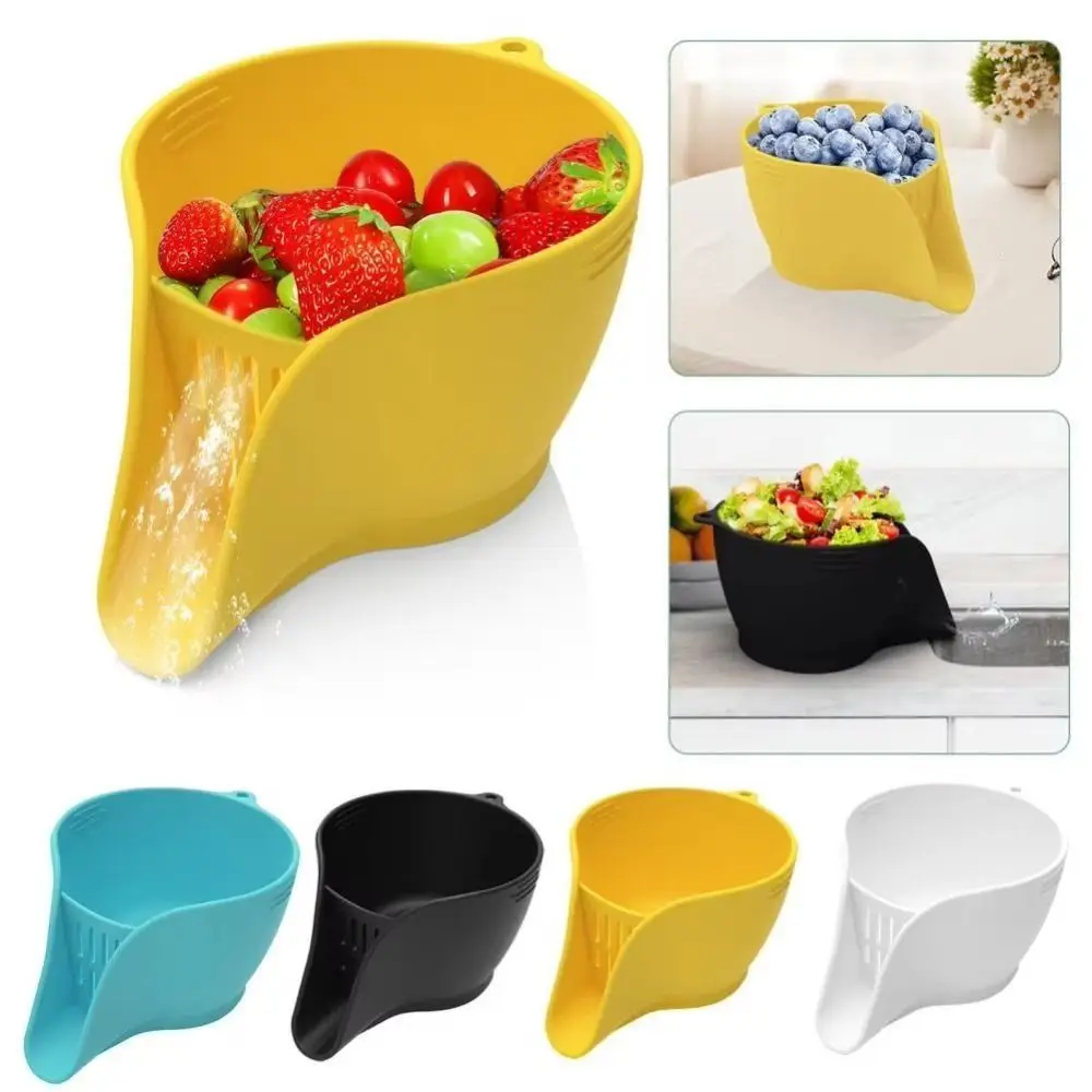 Silicone Drain Basket Multifunction Small Kitchen Colander Bowl Water Filter with Spout Sink Strainer for Washing Fruits
Silicone Drain Basket Multifunction Small Kitchen Colander Bowl Water Filter with Spout Sink Strainer for Washing Fruits