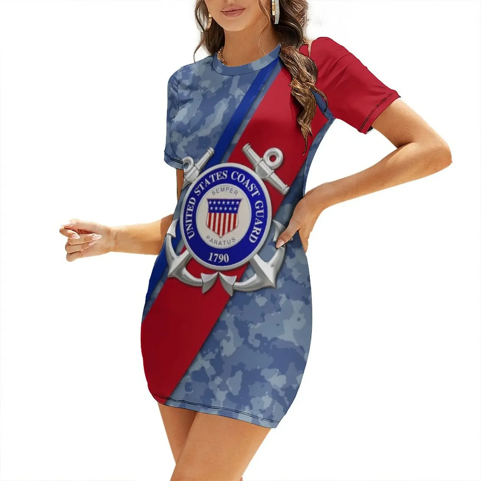 US Coast Guard Short-Sleeved Dress Female dress evening dress woman sexy for women women's evening dresses 2026
US Coast Guard Short-Sleeved Dress Female dress evening dress woman sexy for women women's evening dresses 2026