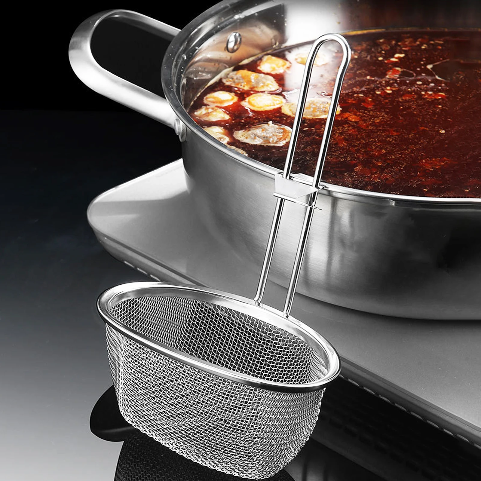 Stainless Steel Colander Spoon Fine Mesh Strainer Hot Pot Cooking Gadgets Kitchen Tools Food Strainers Household Scoops
Stainless Steel Colander Spoon Fine Mesh Strainer Hot Pot Cooking Gadgets Kitchen Tools Food Strainers Household Scoops