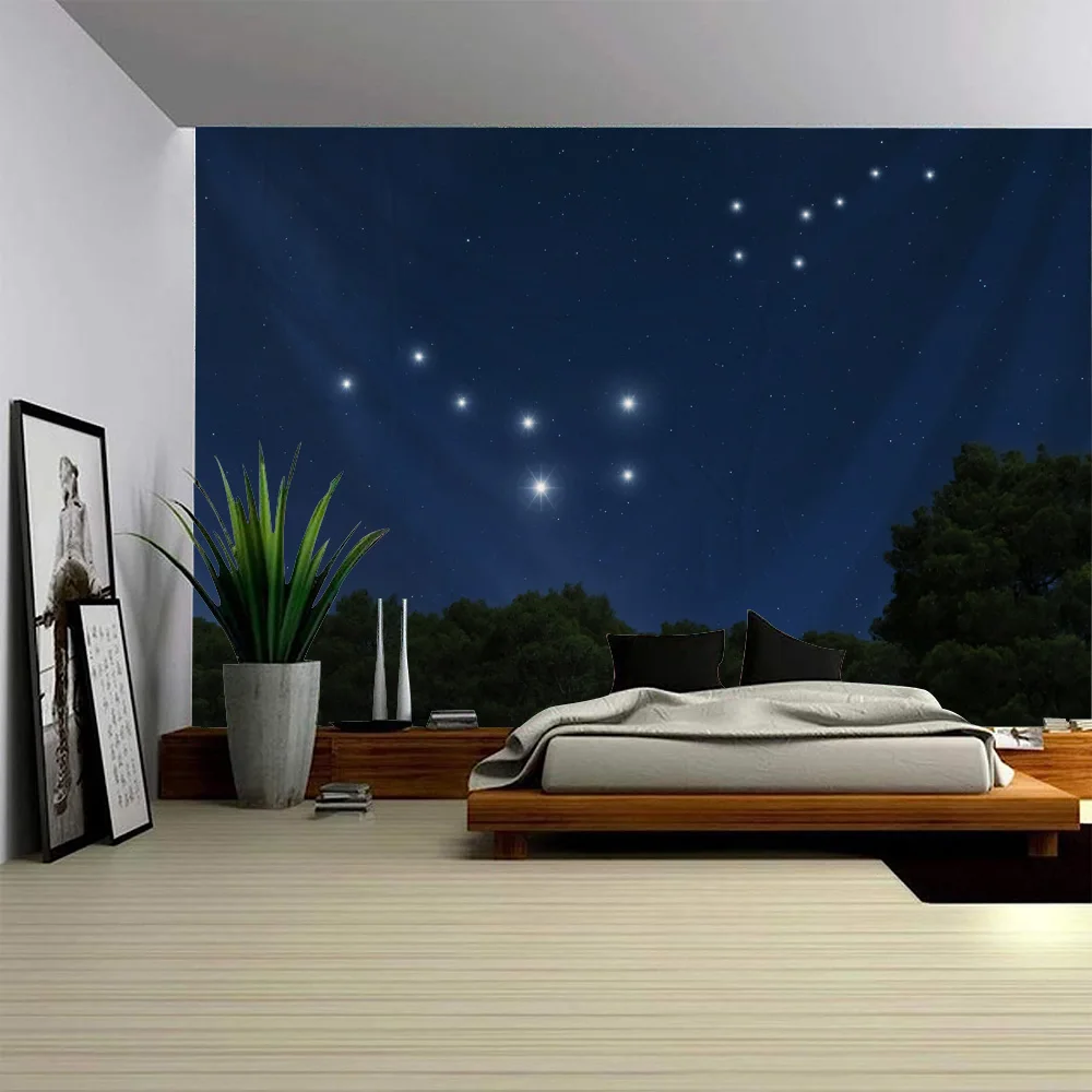 Galaxy Starry Sky Wall Tapestry Space Fantasy Night Forest Landscape Printed Thin Cloth Blanket Home Decoration Background Cloth
Galaxy Starry Sky Wall Tapestry Space Fantasy Night Forest Landscape Printed Thin Cloth Blanket Home Decoration Background Cloth