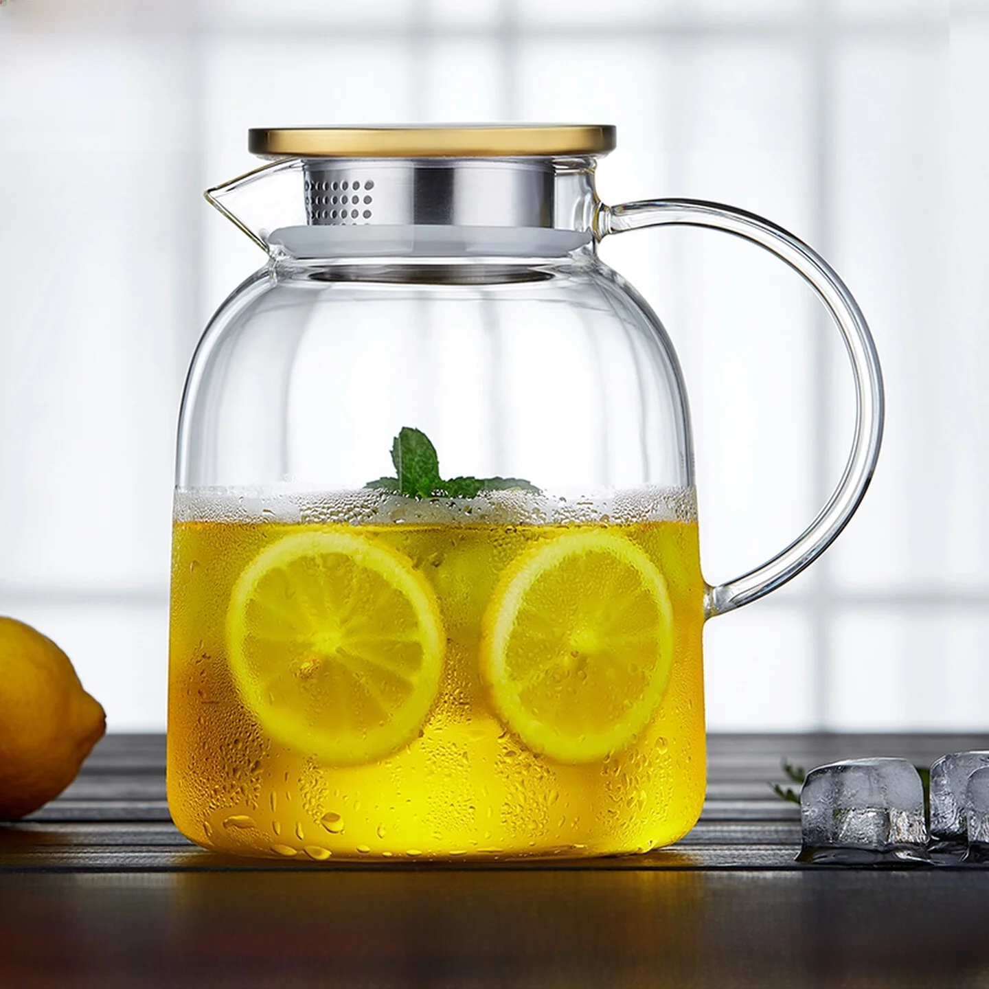 Muj New Large Capacity Thickened High Borosilicate Glass Cold Water Pot Heat Resistant Nordic Style Home Use Tea Brewing Pot
Muj New Large Capacity Thickened High Borosilicate Glass Cold Water Pot Heat Resistant Nordic Style Home Use Tea Brewing Pot