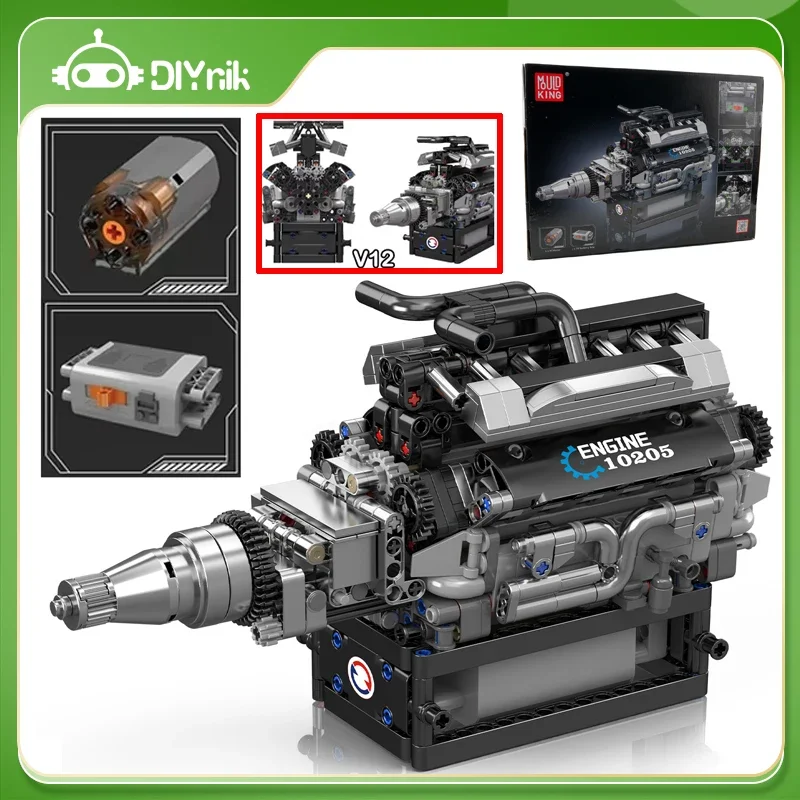 Mould King 10205 RR Luxury Cars V12 Engine Motorized Simulation Model Electrically Drive Building Blocks Tech Car Part Toys Gift
Mould King 10205 RR Luxury Cars V12 Engine Motorized Simulation Model Electrically Drive Building Blocks Tech Car Part Toys Gift