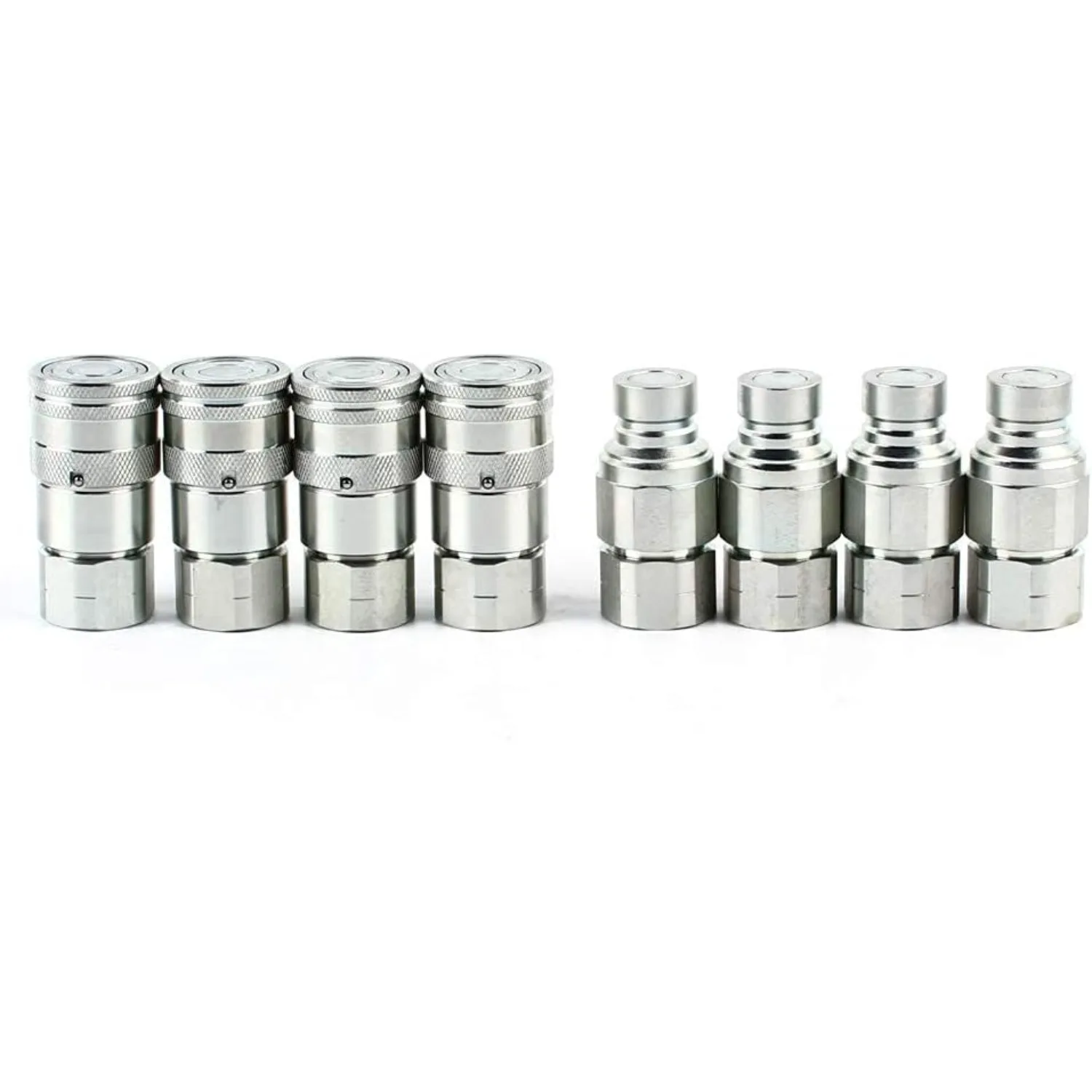 Four Sets of 1/2" NPT Flat Face Hydraulic Quick Connect Couplers for Bobcat Skid Steers
Four Sets of 1/2" NPT Flat Face Hydraulic Quick Connect Couplers for Bobcat Skid Steers