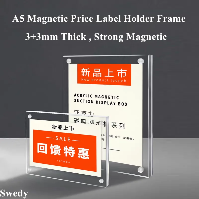 5 Pieces A5 150x210mm Wall Mounted Magnetic Acrylic Sign Holder Stick Menu Paper Holder Price Label Photo Picture Poster Frame
5 Pieces A5 150x210mm Wall Mounted Magnetic Acrylic Sign Holder Stick Menu Paper Holder Price Label Photo Picture Poster Frame