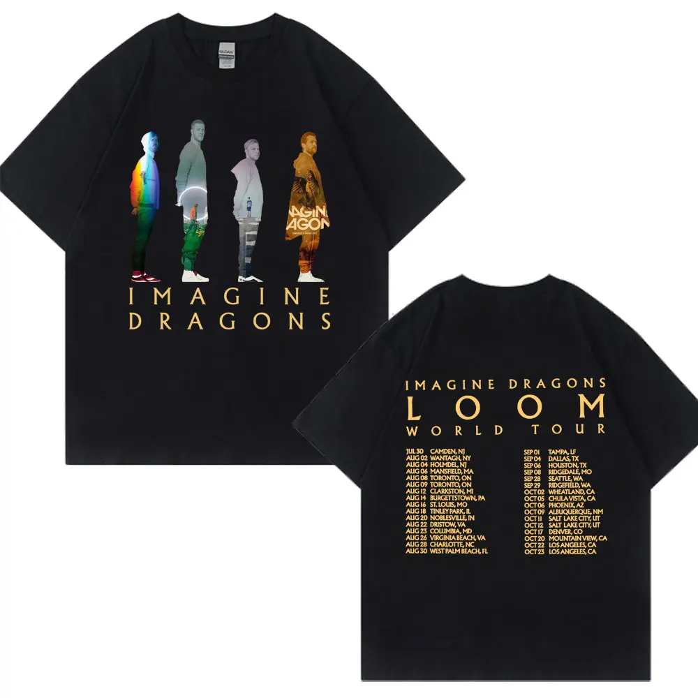 Imagine Dragons Loom World Tour T Shirt Hip Hop Rock Band Vintage Harajuku T-shirt 100% Cotton Oversized Fashion Casual T Shirts
Imagine Dragons Loom World Tour T Shirt Hip Hop Rock Band Vintage Harajuku T-shirt 100% Cotton Oversized Fashion Casual T Shirts