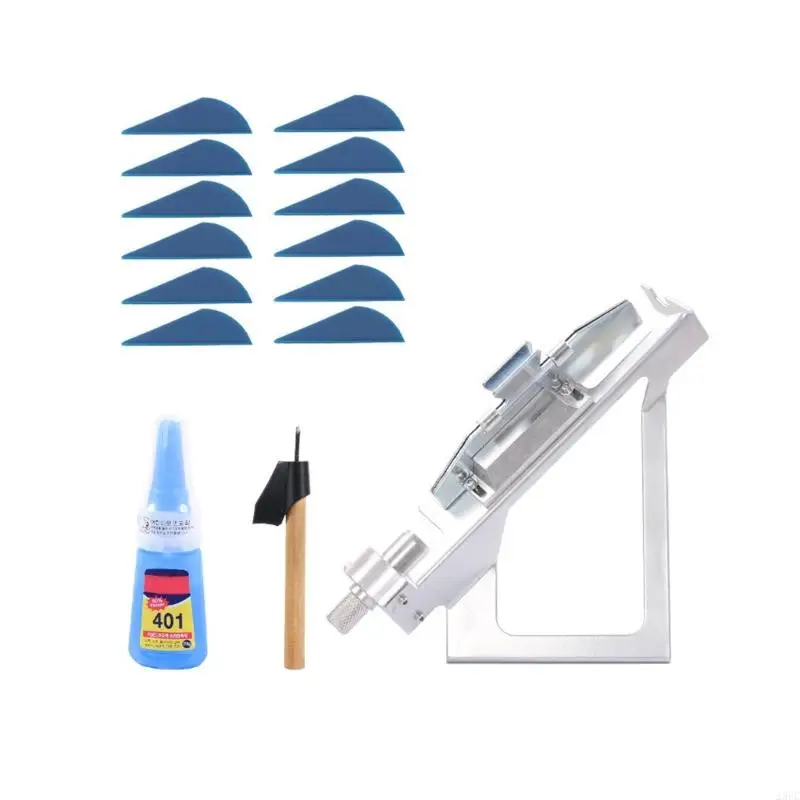 Compacts Stainless Steel Arrows Vanes Adhesive Tool Adjustable Arrows Fletching Jigs for Various Arrows Size and Types
Compacts Stainless Steel Arrows Vanes Adhesive Tool Adjustable Arrows Fletching Jigs for Various Arrows Size and Types