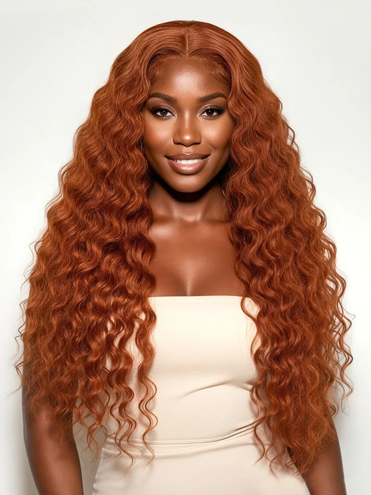 26 38 Inch Ginger Orange 350 Colored Deep Wave Wig 13x6 HD Lace Frontal Wig Human Hair 230 Density Curly Wig 13x4 Lace Front Wig
26 38 Inch Ginger Orange 350 Colored Deep Wave Wig 13x6 HD Lace Frontal Wig Human Hair 230 Density Curly Wig 13x4 Lace Front Wig