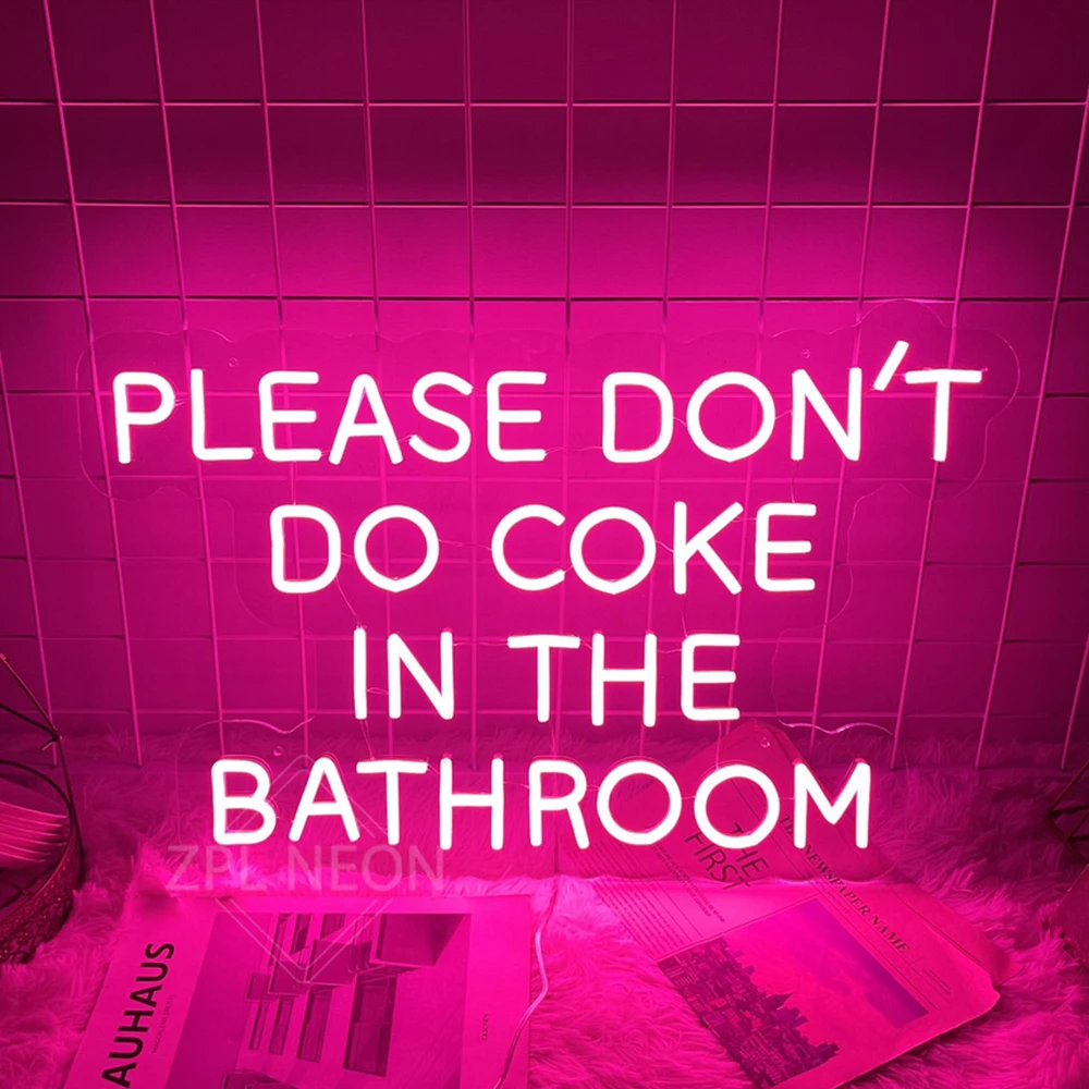 Neon Led Signs Please Don't Do Coke In The Bathroom Room Bedroom Decor Wall Hanging Neon Light Cafe Bar Club Pub Party Neon Sign
Neon Led Signs Please Don't Do Coke In The Bathroom Room Bedroom Decor Wall Hanging Neon Light Cafe Bar Club Pub Party Neon Sign