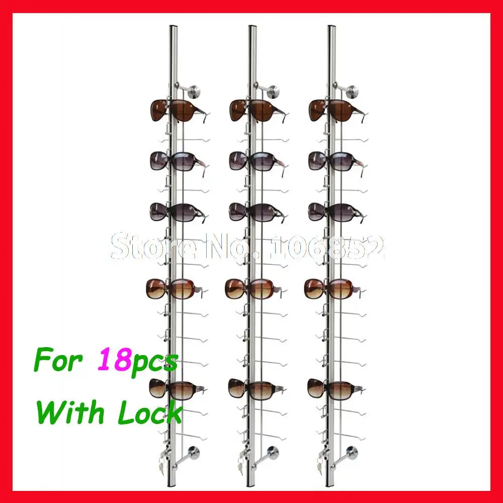 ST018L hold for 18pcs aluminium sunglasses Lockable eyeglass display rod rack with lock
ST018L hold for 18pcs aluminium sunglasses Lockable eyeglass display rod rack with lock