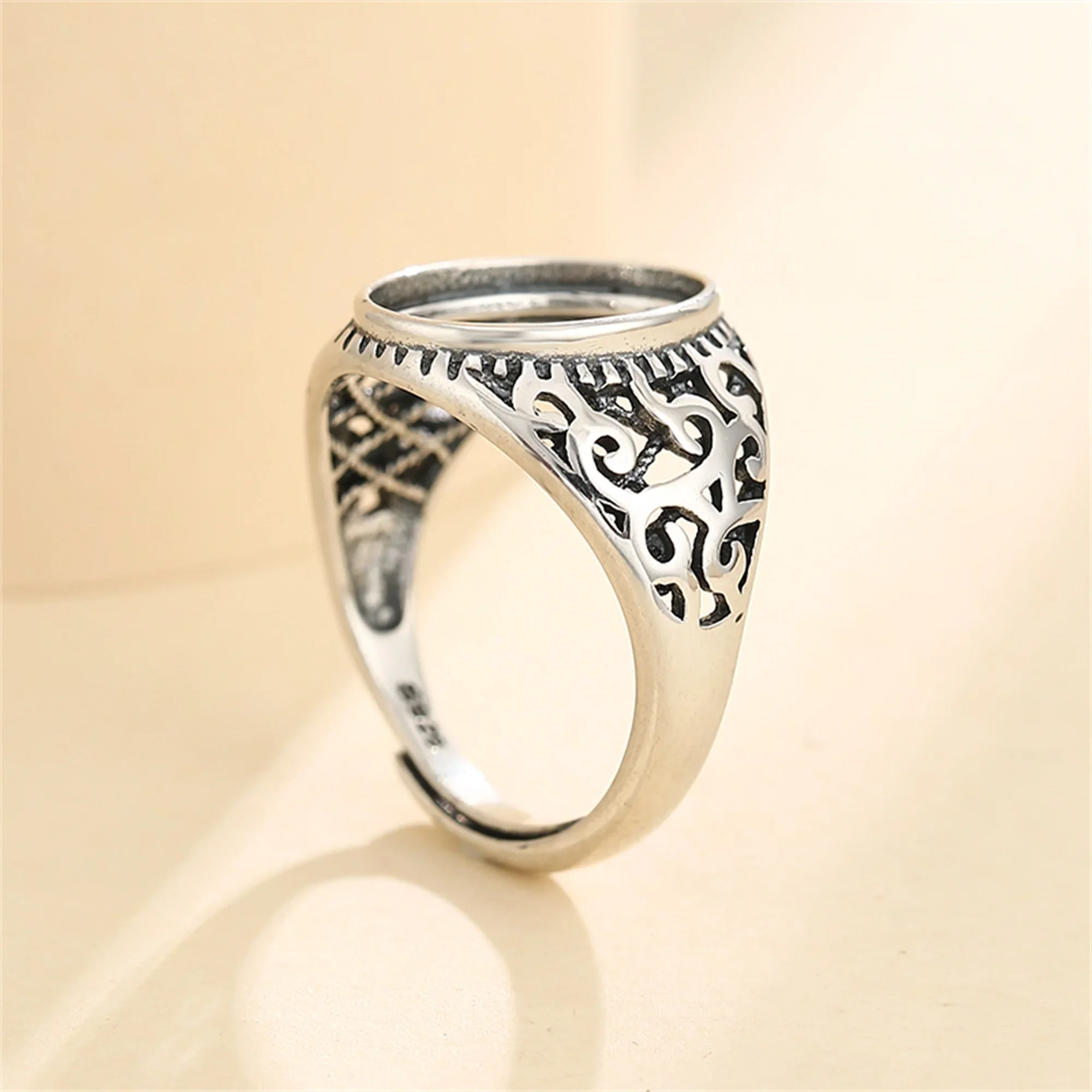 Ring Setting for 9.5x12.5mm Oval Cabochons 925 Silver Ring Blank Thai Sterling Silver Adjustable Ring Base SR0477
Ring Setting for 9.5x12.5mm Oval Cabochons 925 Silver Ring Blank Thai Sterling Silver Adjustable Ring Base SR0477