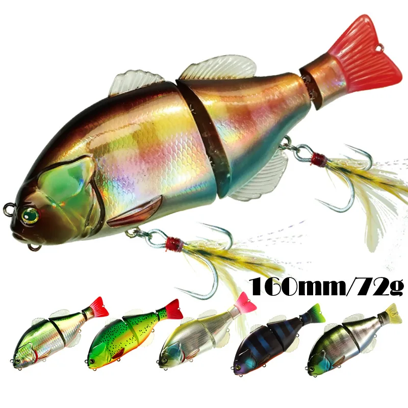 Multi Jointed Lure Floating Minnow 160mm70g 6ColorsSwimbait Fishing Lure Bass Bait Fresh Salt Water BKK Strong Hooks Vibration
Multi Jointed Lure Floating Minnow 160mm70g 6ColorsSwimbait Fishing Lure Bass Bait Fresh Salt Water BKK Strong Hooks Vibration