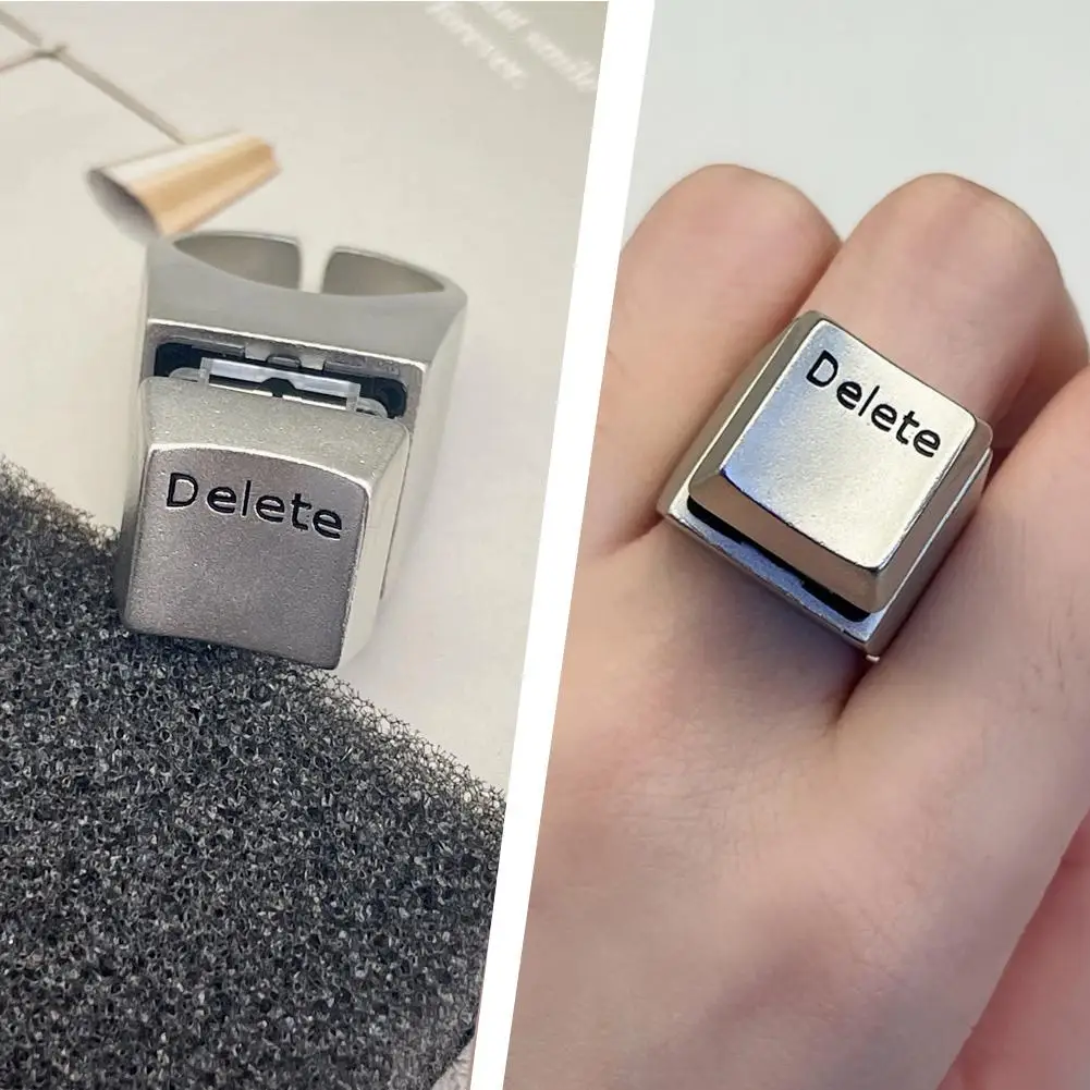 Adjustable Statement Rings Personality Delete Keyboard Accessories Delete Design Jewelry Unique Everything Unisex Rings 1PC U1B2
Adjustable Statement Rings Personality Delete Keyboard Accessories Delete Design Jewelry Unique Everything Unisex Rings 1PC U1B2