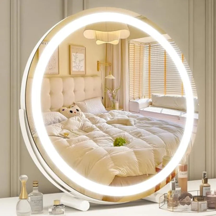 Makeup Mirror with Lights, 18 Inch Vanity Mirror with Lights, Lighted Makeup Mirror, Smart Touch Control Round Lighted Vanity M
Makeup Mirror with Lights, 18 Inch Vanity Mirror with Lights, Lighted Makeup Mirror, Smart Touch Control Round Lighted Vanity M