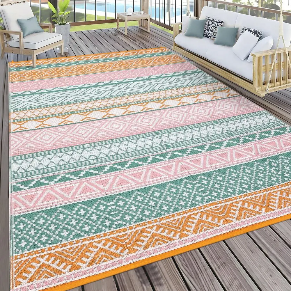 Rug Bohemian Style Outdoor Rug DoubleSided Reversible Plastic Straw Rug Easy To Clean For Balcony Beach Deck Patio Picnic RV Ca
Rug Bohemian Style Outdoor Rug DoubleSided Reversible Plastic Straw Rug Easy To Clean For Balcony Beach Deck Patio Picnic RV Ca